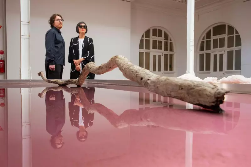 Artists Transform Fremantle Biennale with WA's Pink Lakes Installation