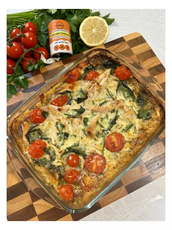 Caillin Bursill's Dump & Bake Recipes: Nacho Rice & Tuscan Chicken