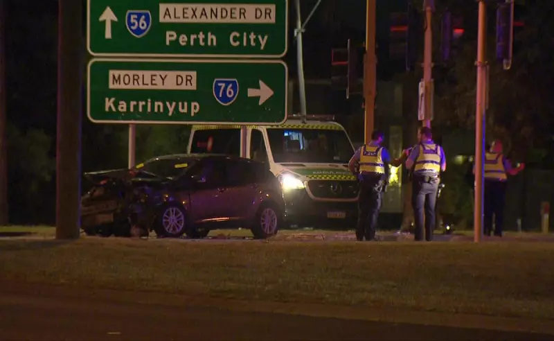Dianella Police Chase Ends in Dramatic Crash: Hatchback Driver Rams Cop Car