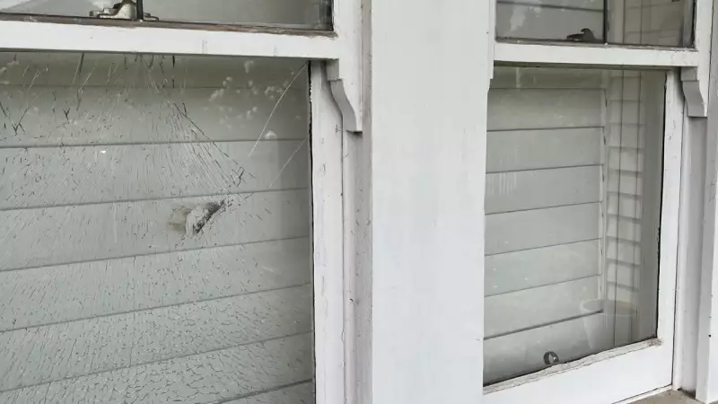 Geelong West home targeted in brazen brick attack, police hunt duo