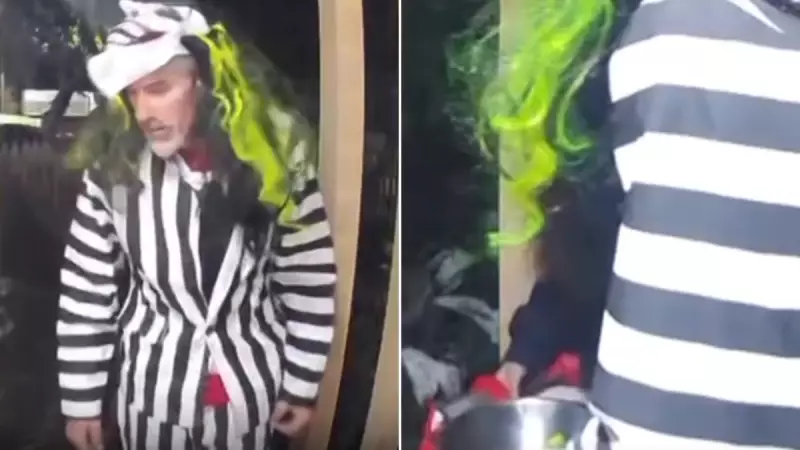 Halloween Heist: Grown Man Dressed as Beetlejuice Steals Entire Lolly Bowl in Brazen Trick-or-Treat Caper
