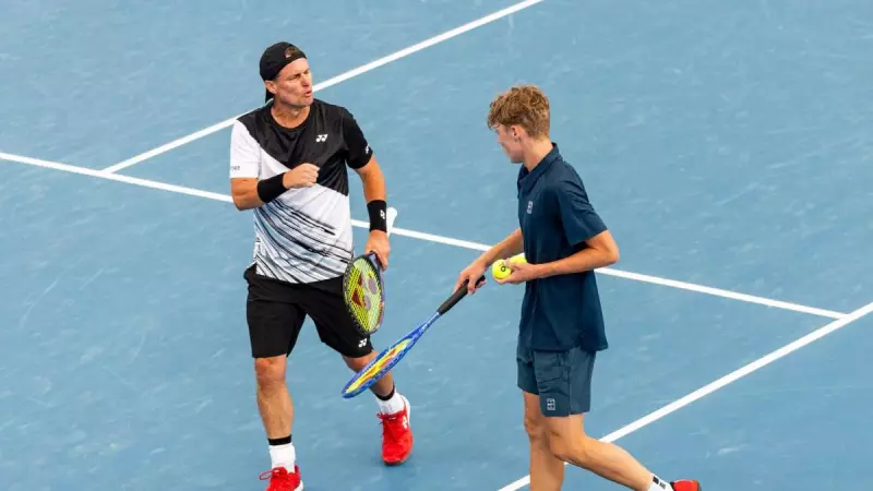 Lleyton Hewitt, 44, & Son Cruz Dominate NSW Open Doubles in 46-Minute Thriller