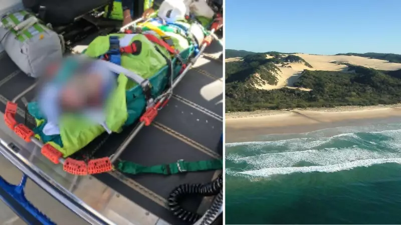 Man Airlifted from K'gari After Horror Sand Dune Fall Causes Spinal Trauma