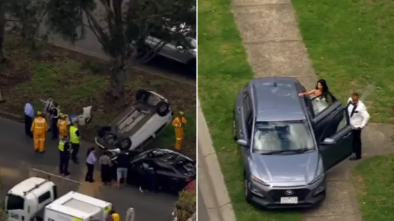 Melbourne Newlyweds Stranded After Wedding Car Crash
