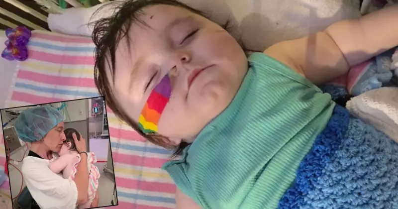 One-year-old Jaxson's spinal tumour battle: Two major surgeries