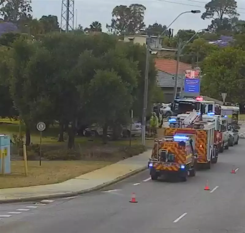 Willetton Crash: Emergency Services Race to Free Person Trapped in Vehicle