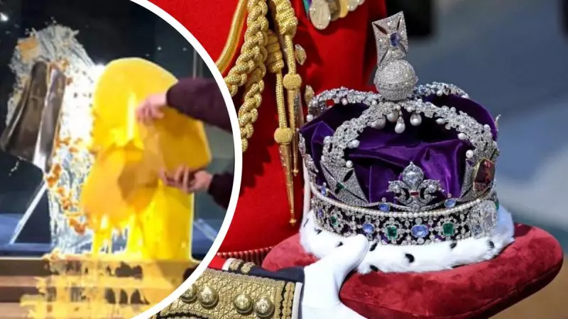 Four Arrested After Crown Jewels Protest: Apple Crumble Hurled at Tower of London Display