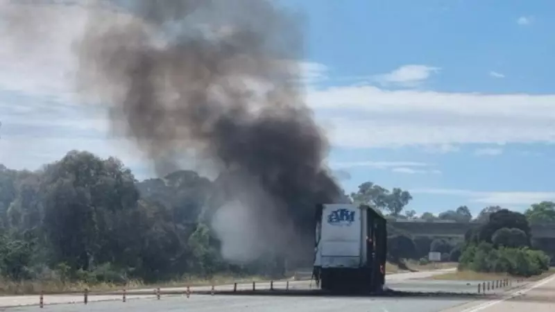 Hume Highway Shut as B-Double Truck Fire Erupts Near Yass, Causing Major Delays