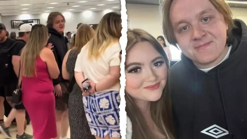 Lewis Capaldi Lands in Perth for Final Aussie Tour Show, Greets Fans at Airport