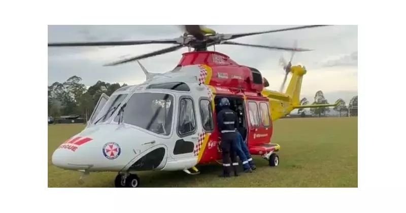 Man Airlifted to Hospital After Car and Minibus Collide Near Newcastle