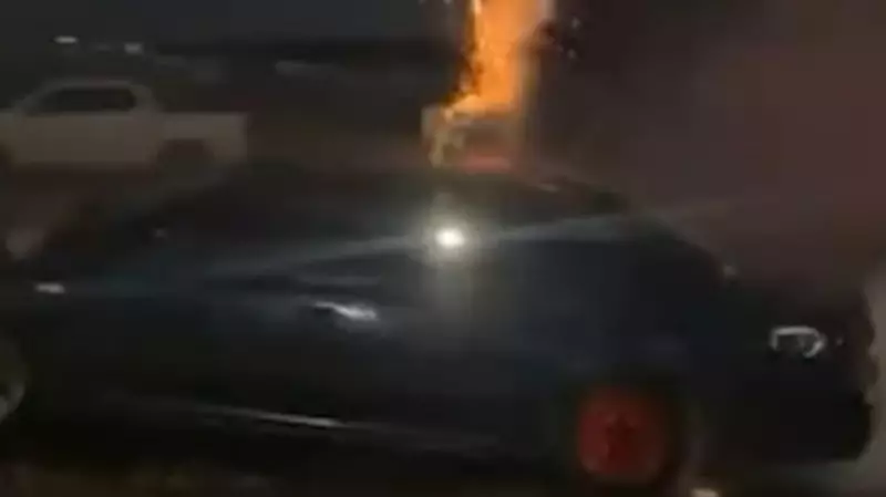 Police condemn 'alarming' car stunts at teen crash shrine in Corio