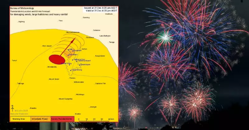 Severe Storm Warning: Canberra Faces Flash Flooding and Hail on NYE