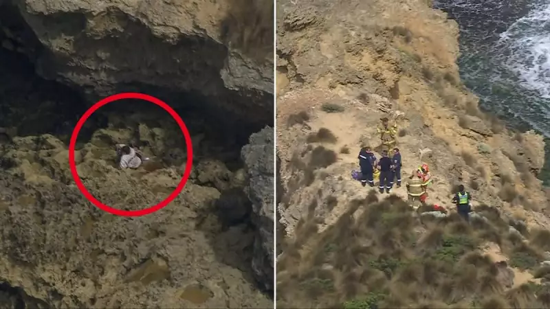 Teen rescued after 3m cliff fall at Sorrento's Diamond Bay