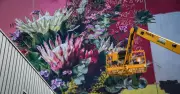 How a Cherry Picker and a TK Maxx Vase Created Braddon's Newest 24-Metre Mural