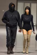 Kanye West and Bianca Censori's Seoul Airport Arrival in Bold Outfits