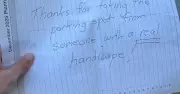 Terminally ill woman targeted with cruel note over disabled parking spot at Wanda Beach