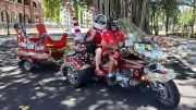 Townsville's Beloved Christmas Trike Returns, Spreading Festive Cheer with Free Lollies
