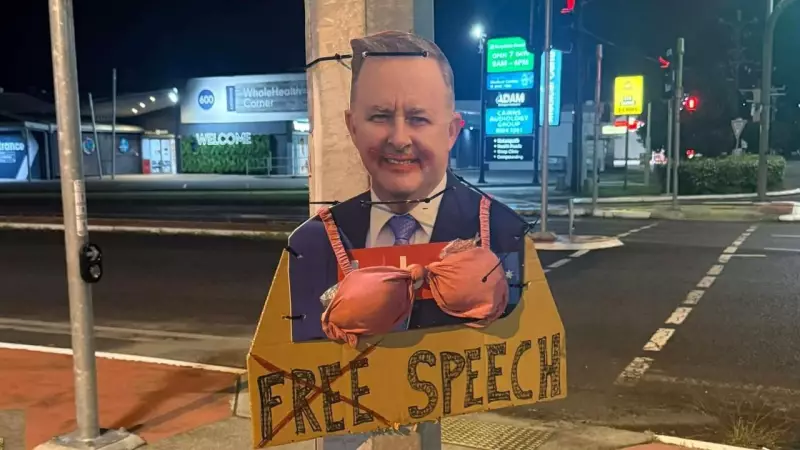 Albanese Effigy Hung on Far North Traffic Light Sparks Free Speech Debate