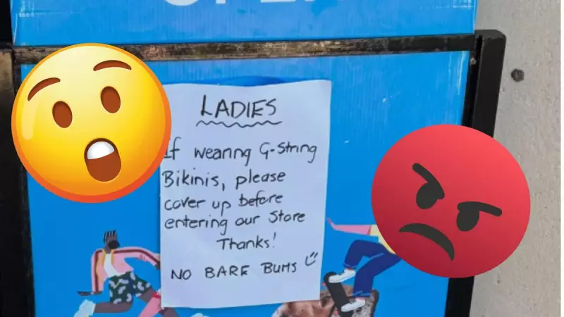 Beachside Deli's 'Cover Up' Sign Sparks Gender Double Standards Debate