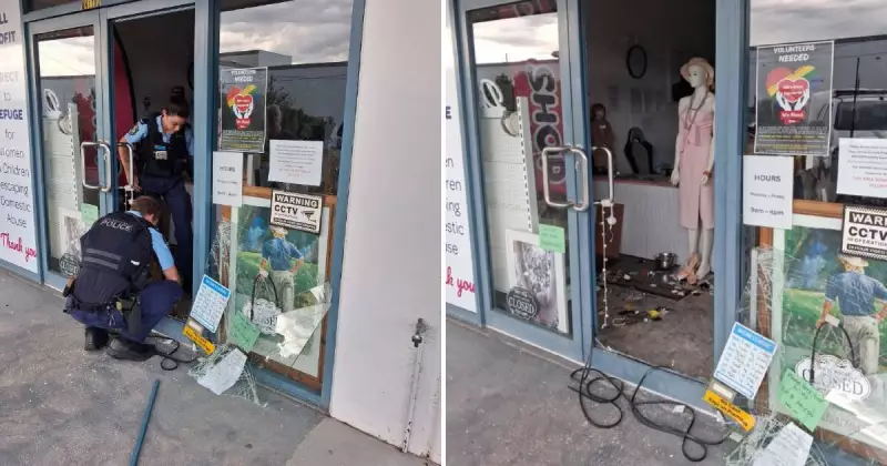 Charity shop's 'pointless' break-in: Thief smashes door for worthless costume jewellery