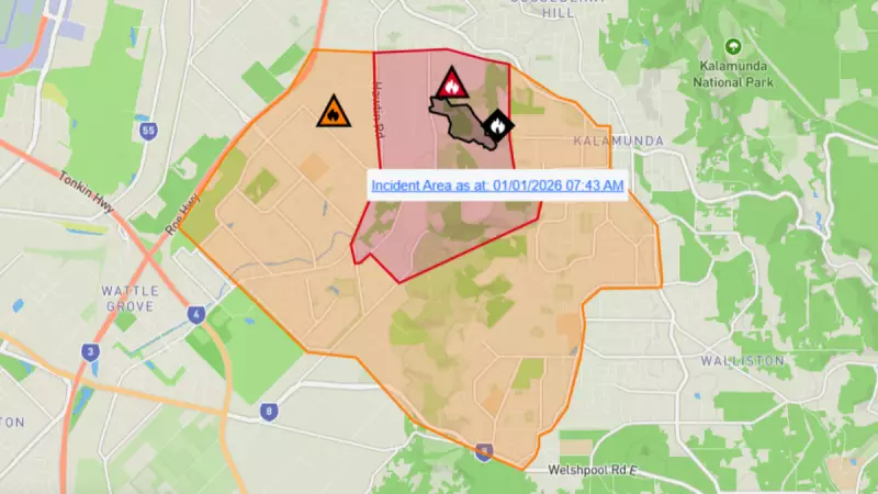 Emergency Warning Issued as Perth Bushfire Threatens Homes on New Year's Day