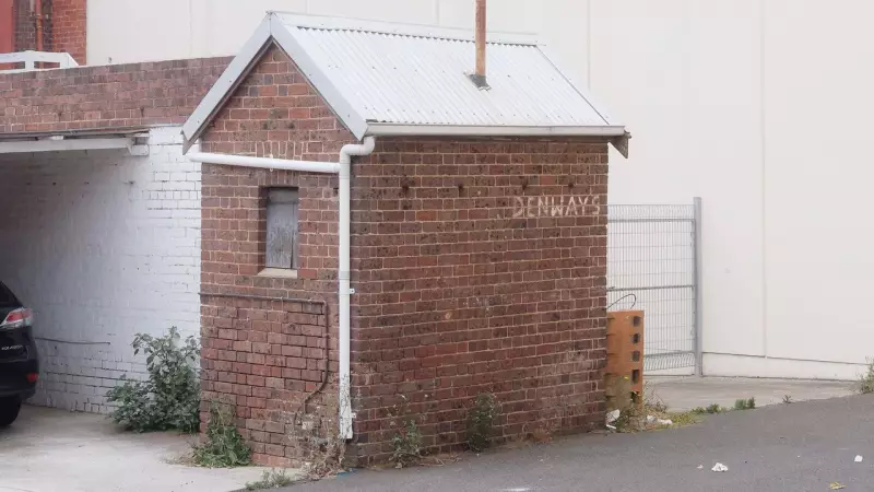 Geelong's bizarre pothole protest: historic toilet, cones and phallic art