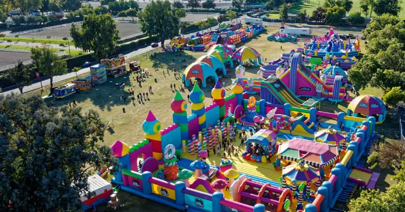 Giant 1500sqm Bouncing Castle Arrives in Canberra for School Holidays
