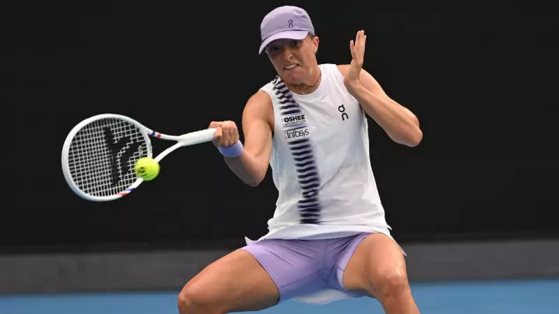 Iga Swiatek battles tricky skirt & Chinese qualifier to advance at Australian Open