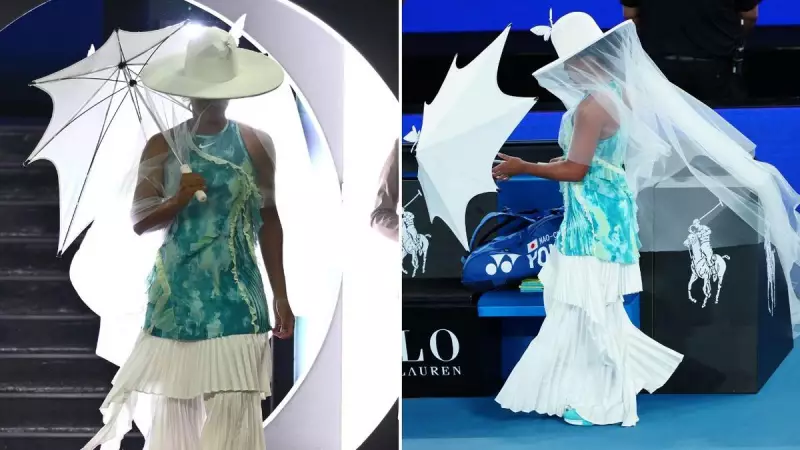 Naomi Osaka's Umbrella Entrance Stuns Australian Open 2026 Crowd