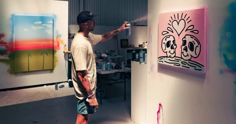 Newcastle Artist Mitch Revs Creates Artwork for Stockton Harbour Swim