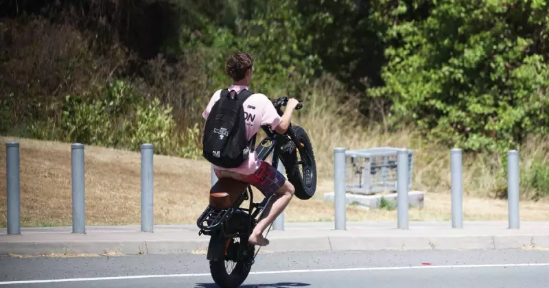 Police Officer Injured as Illegal E-Bike Riders Attack Five Police Vehicles with Rocks
