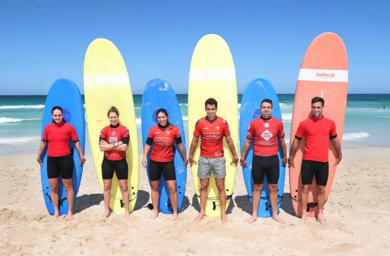 Spanish Tennis Stars Swap Racquets for Surfboards at Perth's Trigg Beach