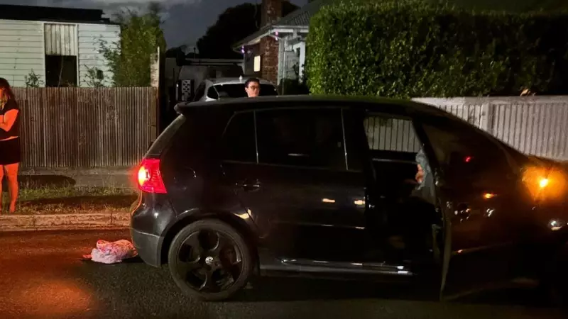 Stolen car crashes into parked vehicle in Belmont, driver flees scene