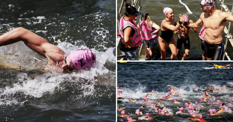 Surf Swimmers Conquer Choppy Newcastle Harbour in 30th Annual Swim
