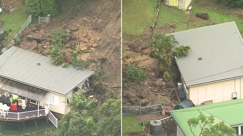 Three Homes Damaged in Sydney Landslide as Storms Lash East Coast
