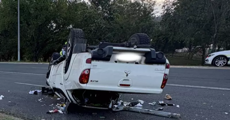 Three Hospitalised After Speeding Ute Flips Multiple Times in Canberra