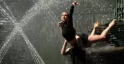 Newcastle Dancers Perform Gravity-Defying Show on Floating Fountain Platform