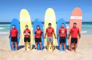 Spanish Tennis Stars Swap Racquets for Surfboards at Perth's Trigg Beach