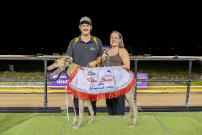 Action Shot Blazes to Victory in The Shorts at Mandurah Greyhounds