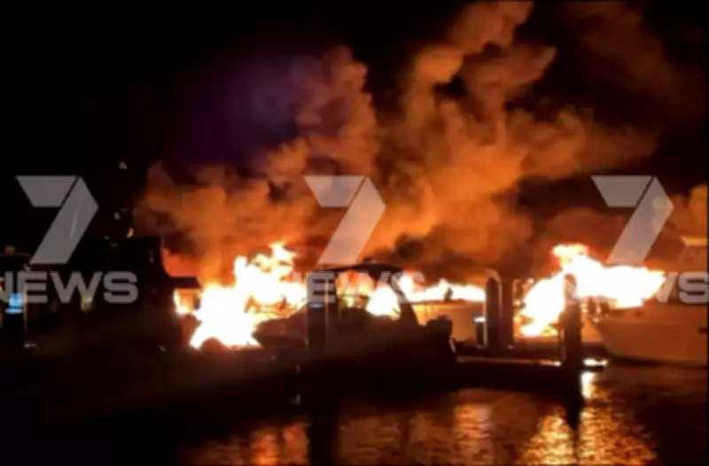 Boat Owners Devastated as Overnight Blaze Sinks Four Vessels in Hillarys