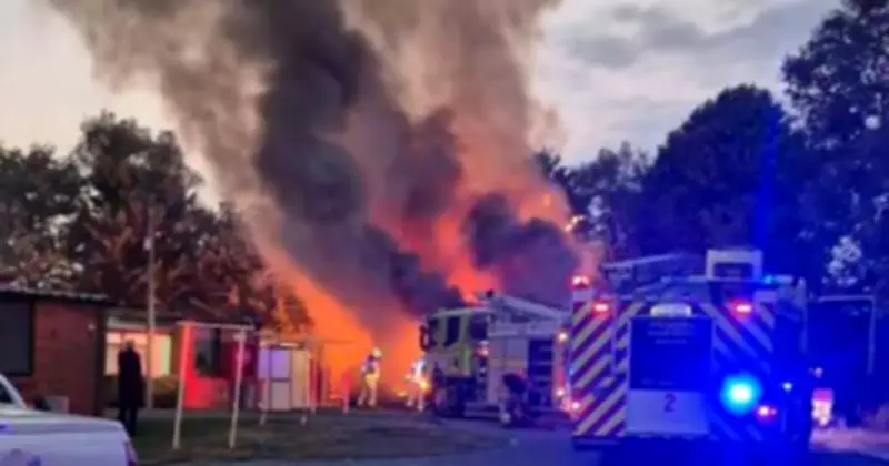 Caravan Park Blaze Engulfs Canberra Home in Dramatic Fire Incident