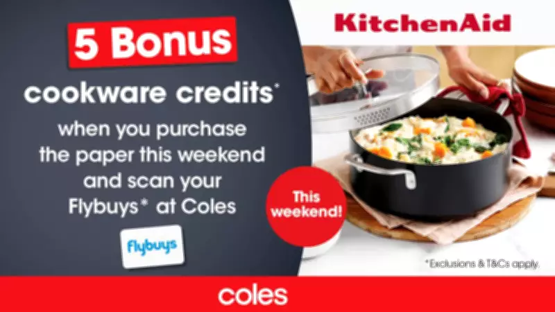 Coles Launches KitchenAid Cookware Flybuys Collectables with Bonus Credits