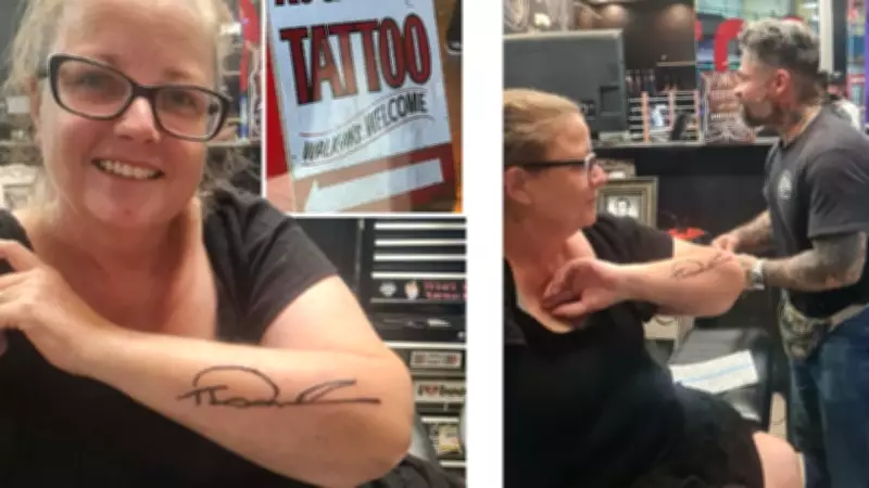 Cowboys Superfan Gets Permanent Tom Dearden Tattoo in Las Vegas