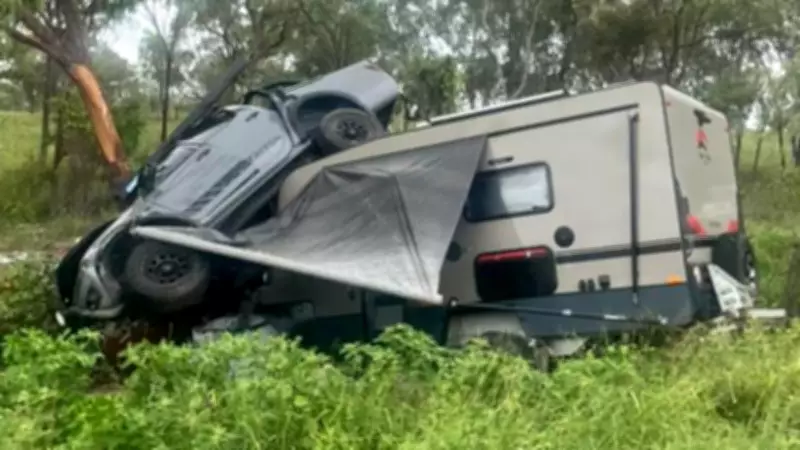 Flinders Highway Blocked After Vehicle and Caravan Crash Near Charters Towers