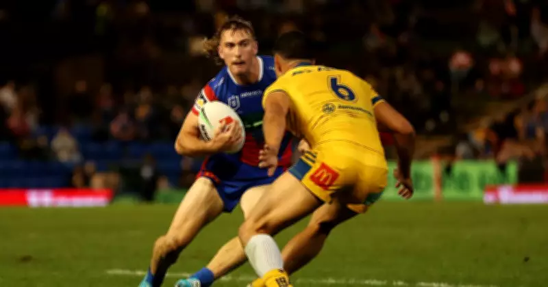 Knights Star Fletcher Sharpe Ruled Out of Bulldogs Trial Due to Hamstring Tightness