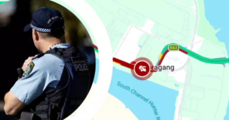 Major Car Crash Blocks Cormorant Road in Newcastle, Causing Traffic Chaos