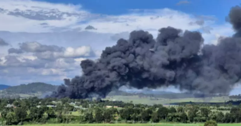 Major Fire Erupts at Maitland Poultry Farm, Emergency Crews Respond