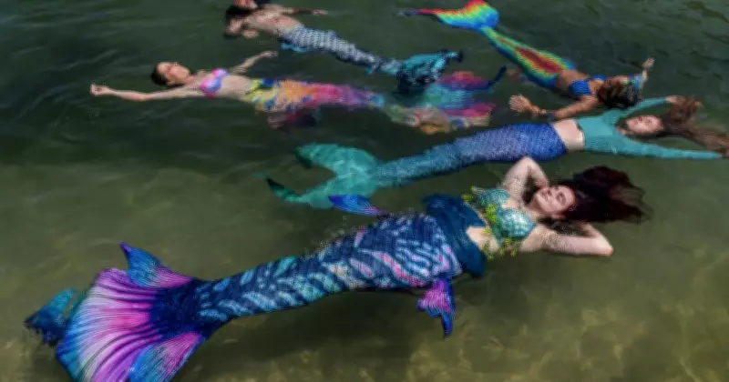 Mesmerising Merfolk Enchant Newcastle Ocean Baths with Underwater Magic