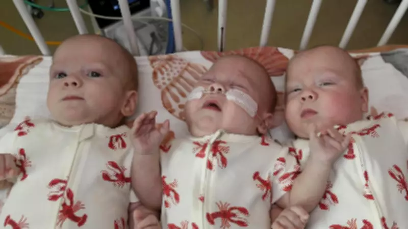 Padres relatan el difícil viaje tras el nacimiento prematuro de trillizos a las 27 semanas