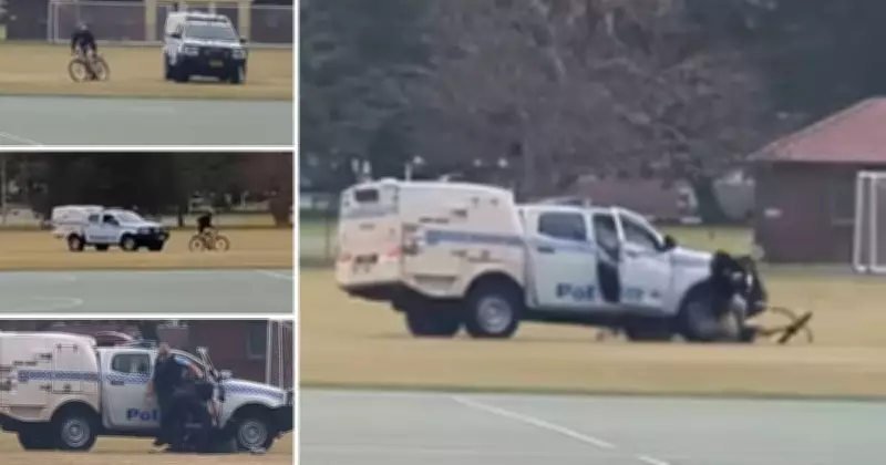 Police Vehicle and Bicycle Collide at Newcastle Sports Oval, Investigation Underway